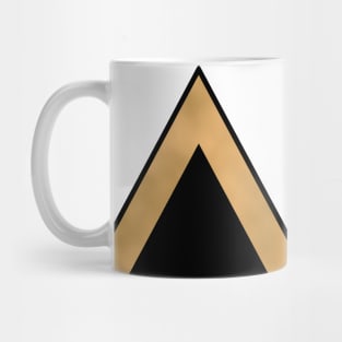 black and gold triangle design Mug